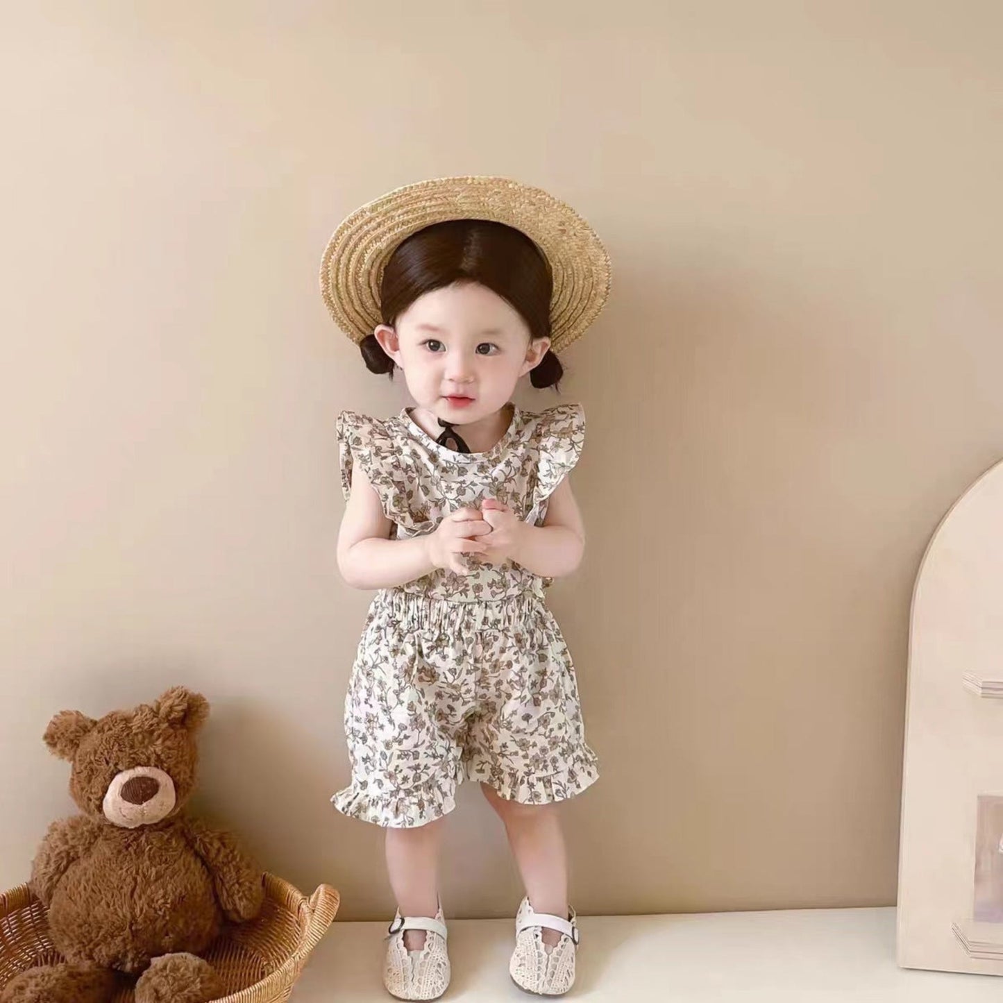 【メール便OK】花柄セットアップ    wrw24ss477
