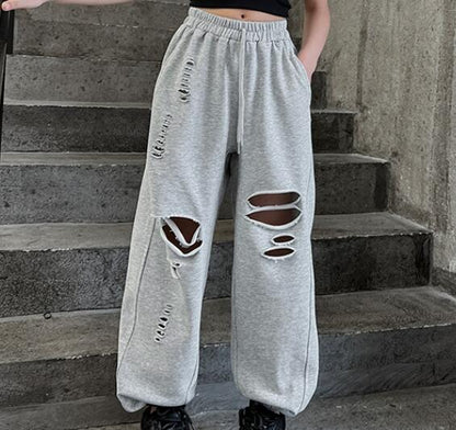 ダメージルーズスウェットパンツ　wrw25aw053