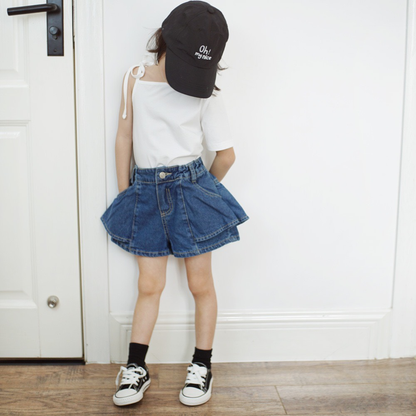 ワンショルダー ストラップ クロップドTシャツ 　wrw1062716