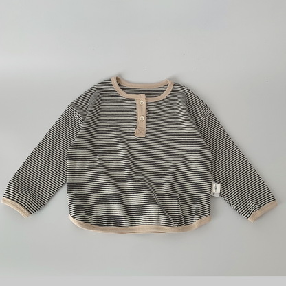 【メール便OK】ボーダーヘンリーネックロンT   wrw25aw132