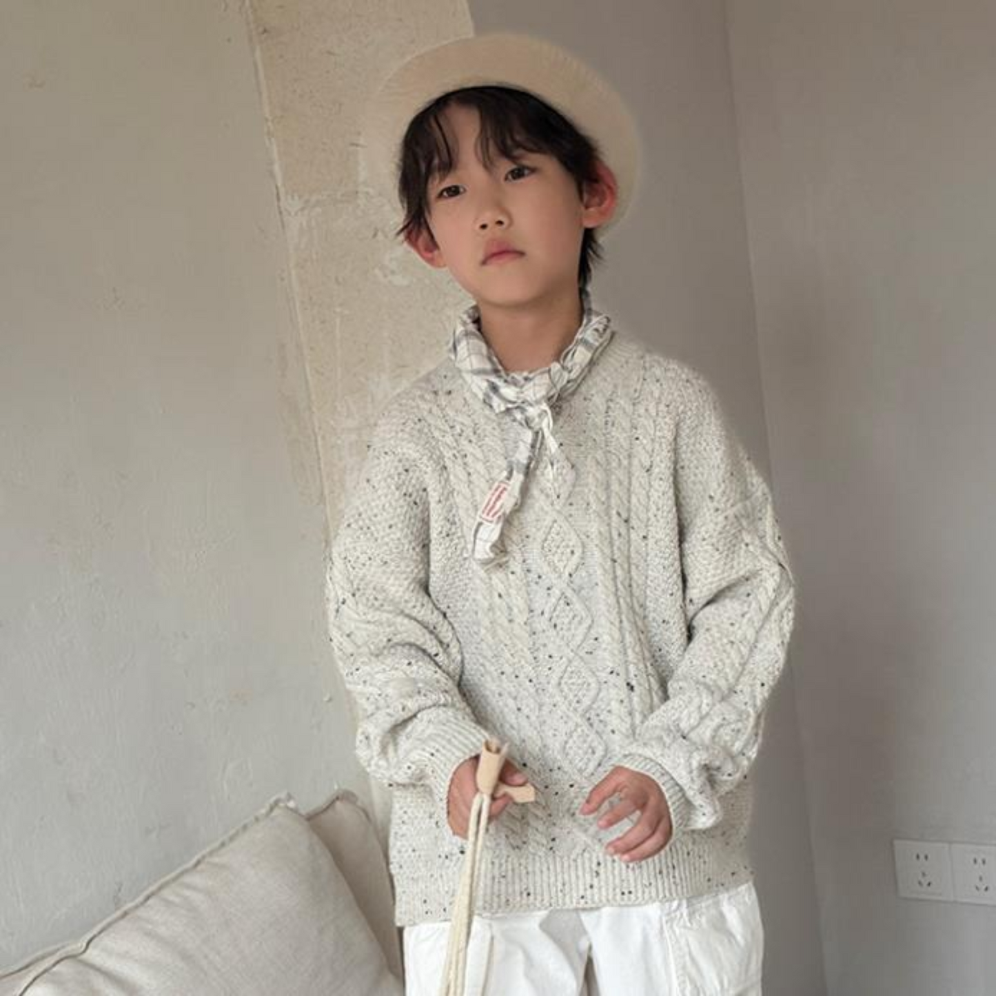 ケーブル編みニットセーター wrw25aw097