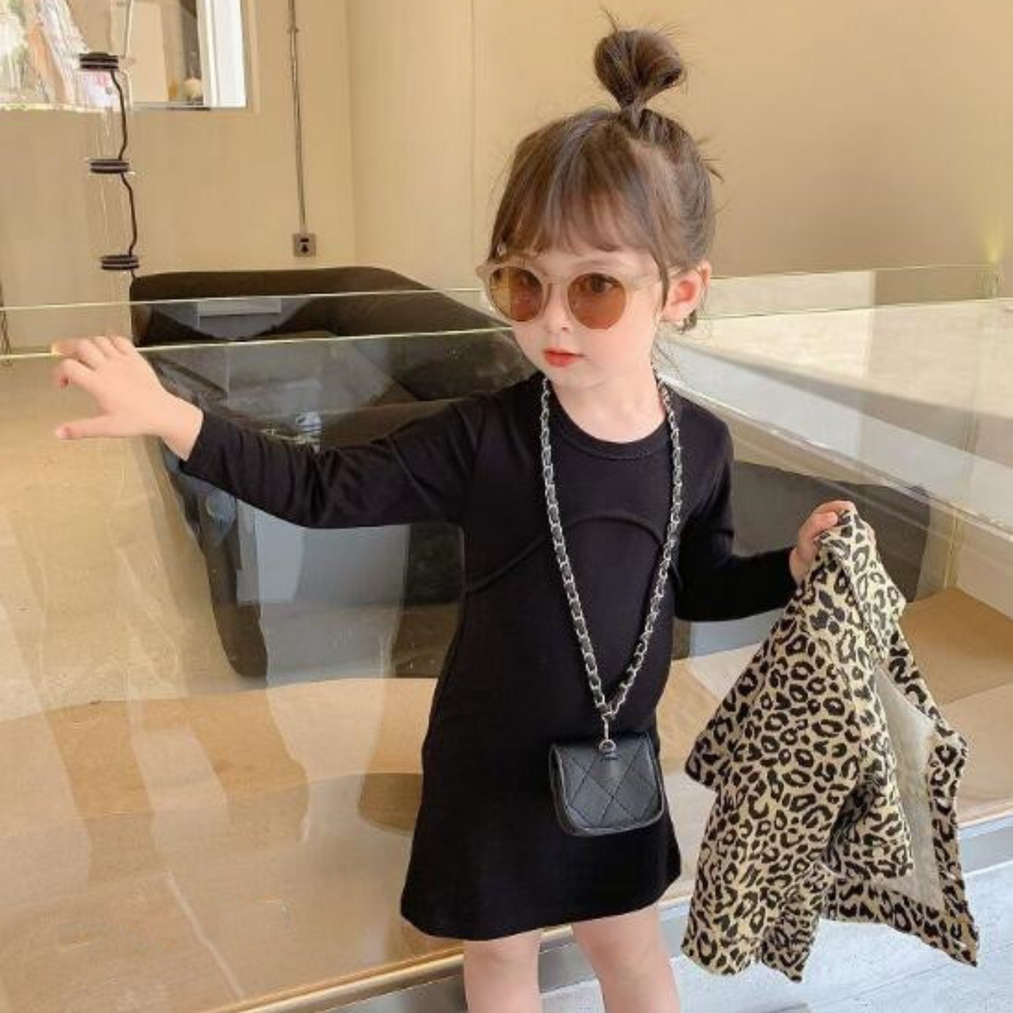 レオパード柄ジャケットxワンピースセットアップ　wrw24aw112