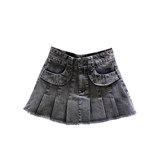 【メール便OK】プリーツデニムスカート wrw25ss455