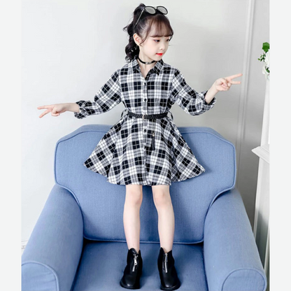 ベルト付きチェックシャツワンピース　wrw25aw086