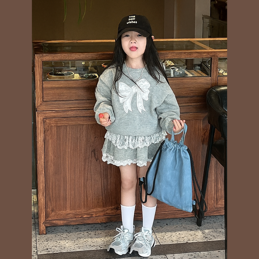 リボンロンTとレーススカートセットアップ　 wrw24aw968