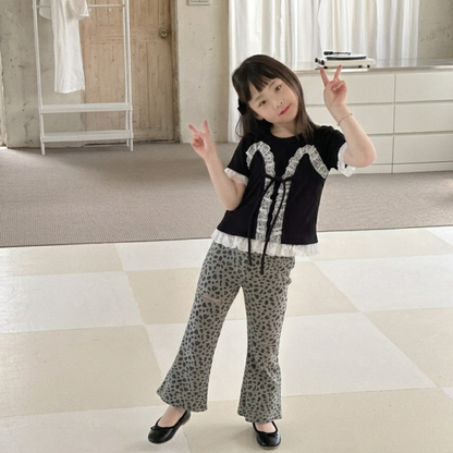 ビスチェ風 レースフリル ドッキングトップス・Tシャツ   wrw1062756