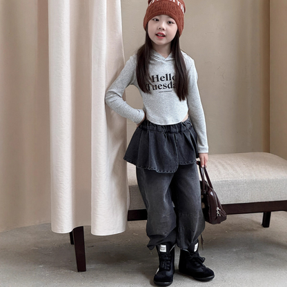 ペプラムフリルデニムパンツ   wrw25aw136