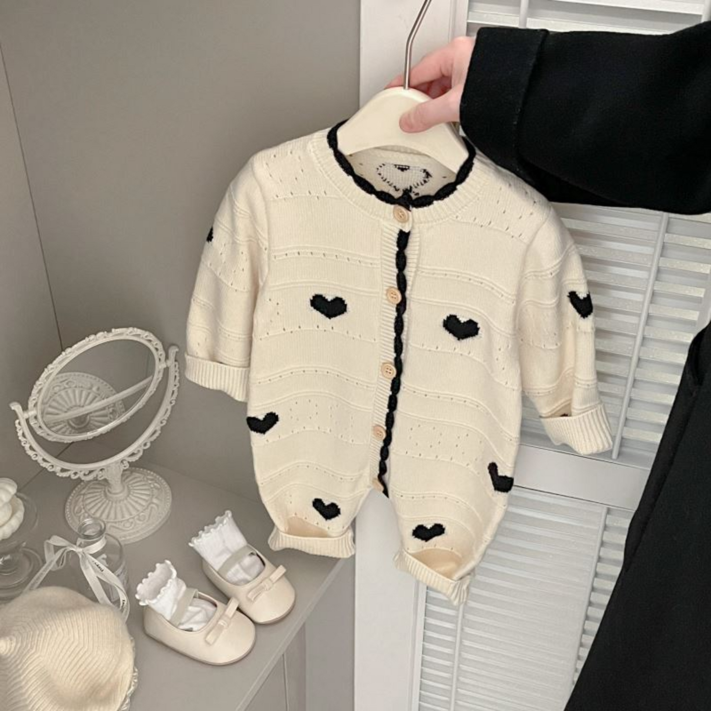 ハート柄長袖ロンパース  wrw25aw130