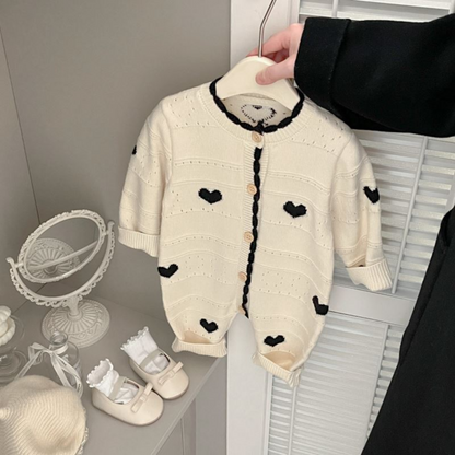 ハート柄長袖ロンパース  wrw25aw130