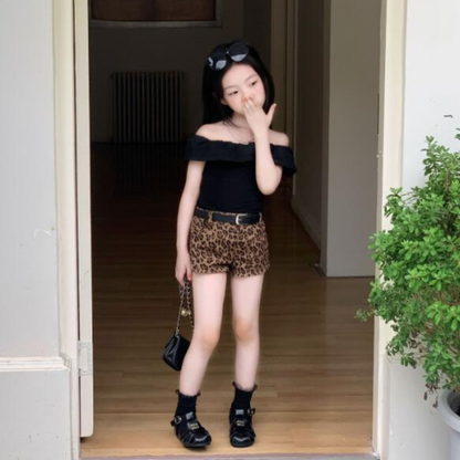 レオパード柄ショートパンツ 　wrw1102196