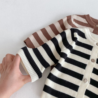 【メール便OK】長袖ニットカーディガンロンパースセットアップ wrw25aw094