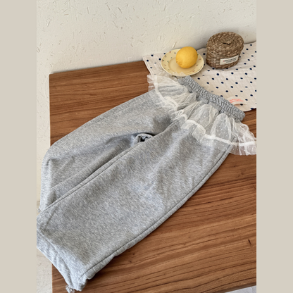 チュール付きスウェットパンツ  wrw25sp128