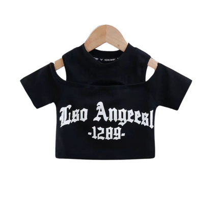 【メール便OK】Y2K肩あきロゴTシャツ  wrw25ss385