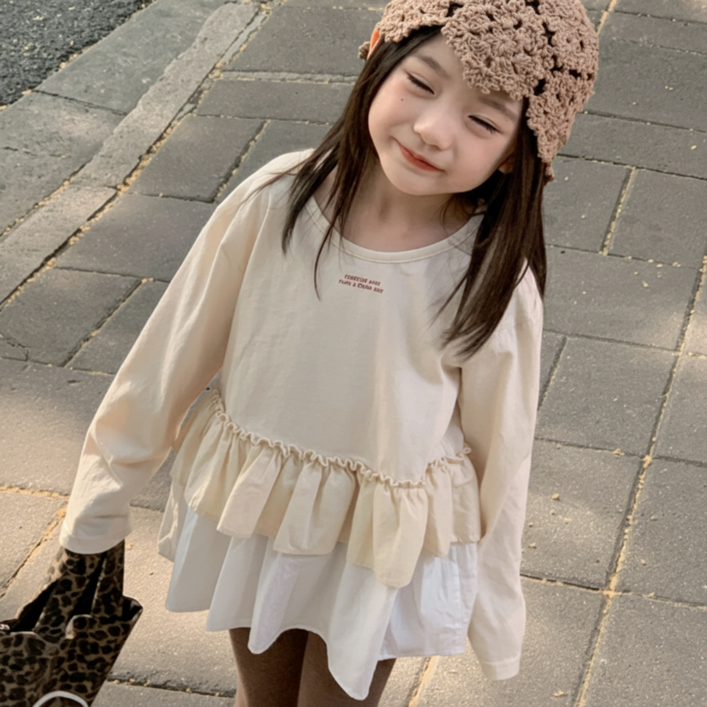 【メール便OK】2段フリル裾ロングT  wrw25aw125