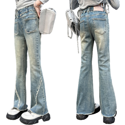 フロント＆バックポケット付きフレアデニムパンツ wrw25aw096