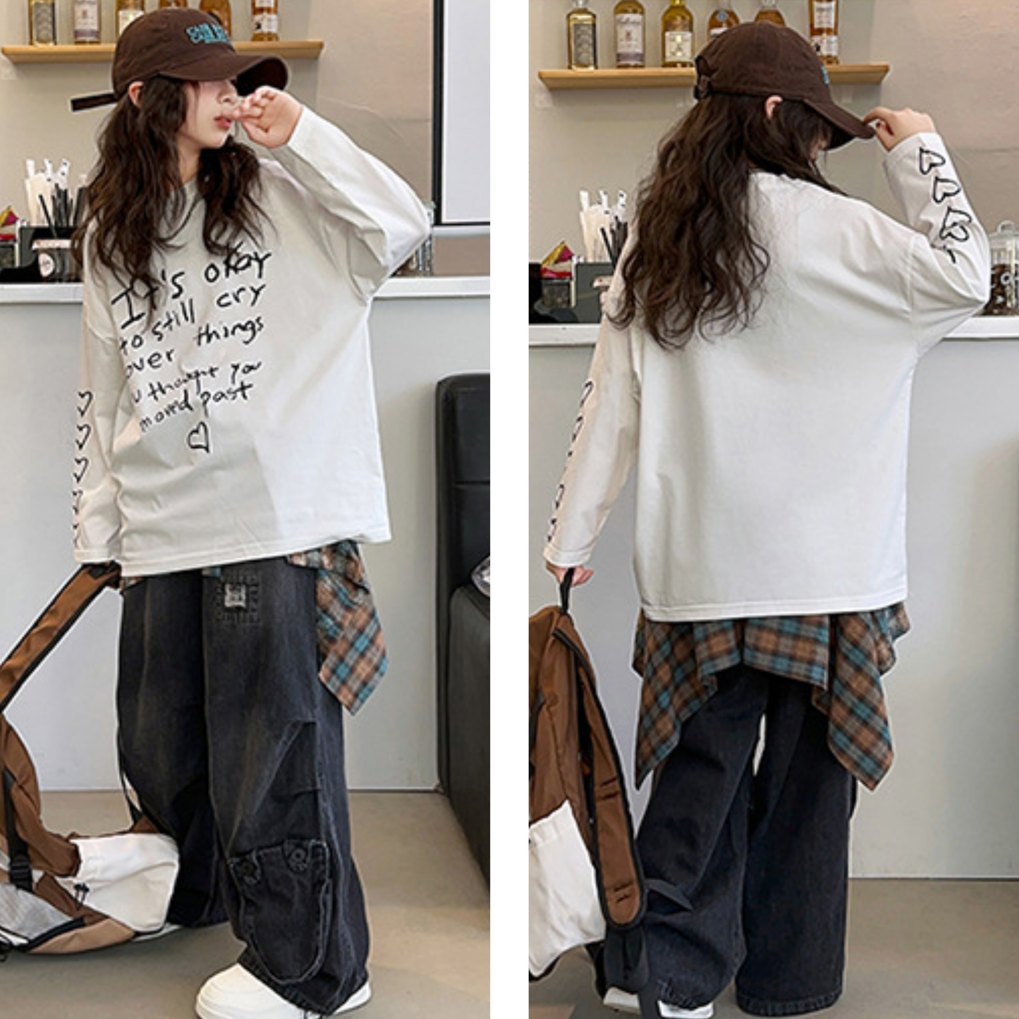 【メール便OK】Y2KゆるグラフィックロンT　wrw25aw054