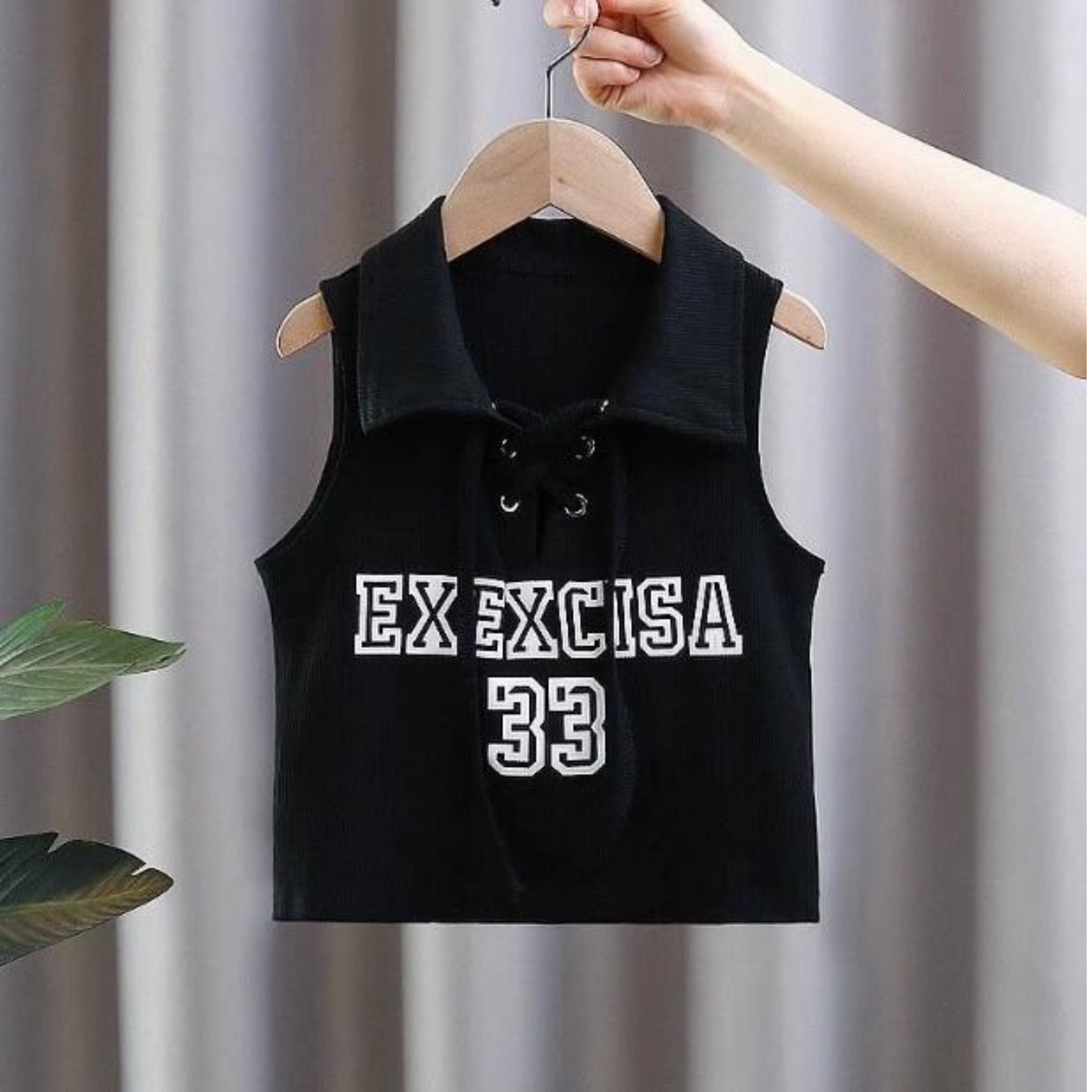 【メール便OK】襟×レースアップTシャツ  wrw25ss460