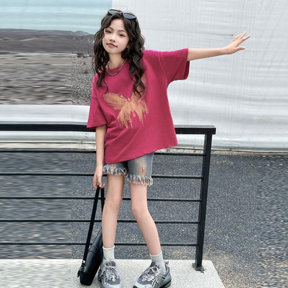 グランジバタフライ・ビッグTシャツ     wrw1062396