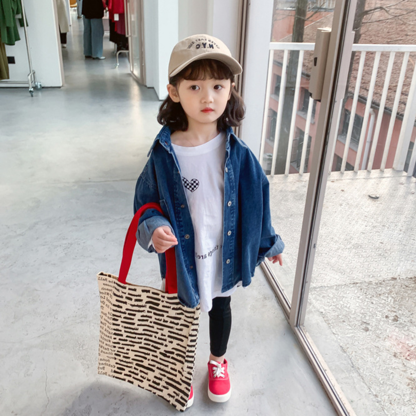 【メール便OK】グラフィックデニムコートシャツ　wrw25aw106