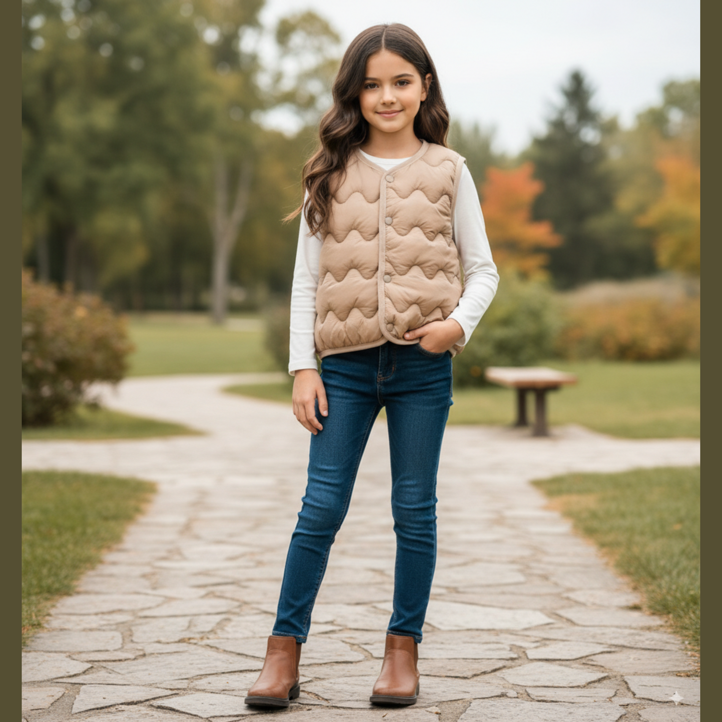 キルティング中綿ベスト  wrw25aw110