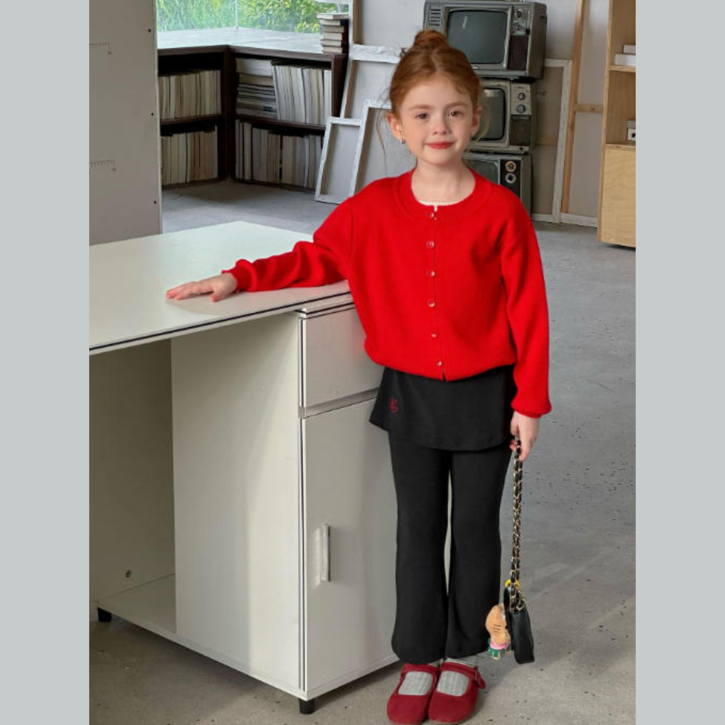 【メール便】カーディガンレイヤード風トップス   wrw25aw129