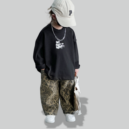 ゴムウエストレオパード柄パンツ  wrw25sp185