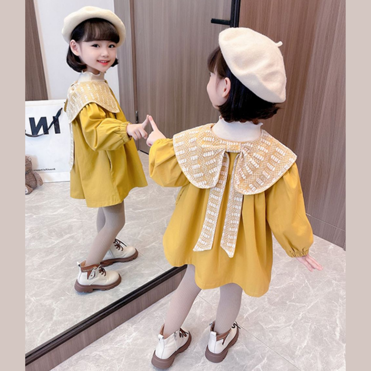 【メール便OK】 大きめリボン襟軽アウター   wrw25aw049