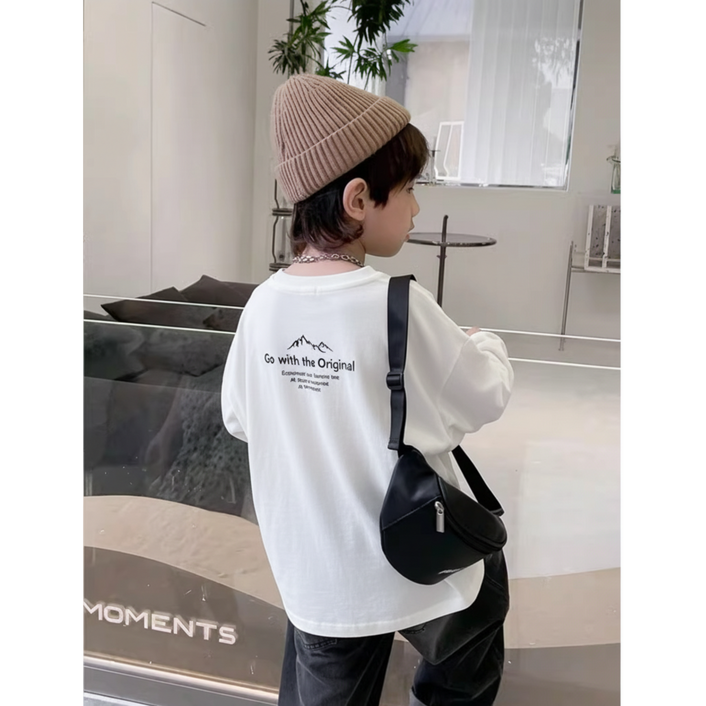 【メール便OK】シンプルなクルーネックロゴロンT   wrw25sp187