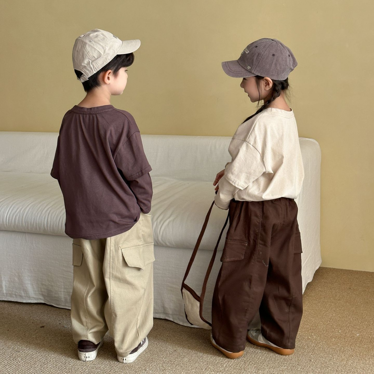 【メール便OK】ロゴ刺繍ドロップショルダーロンT  wrw25aw088