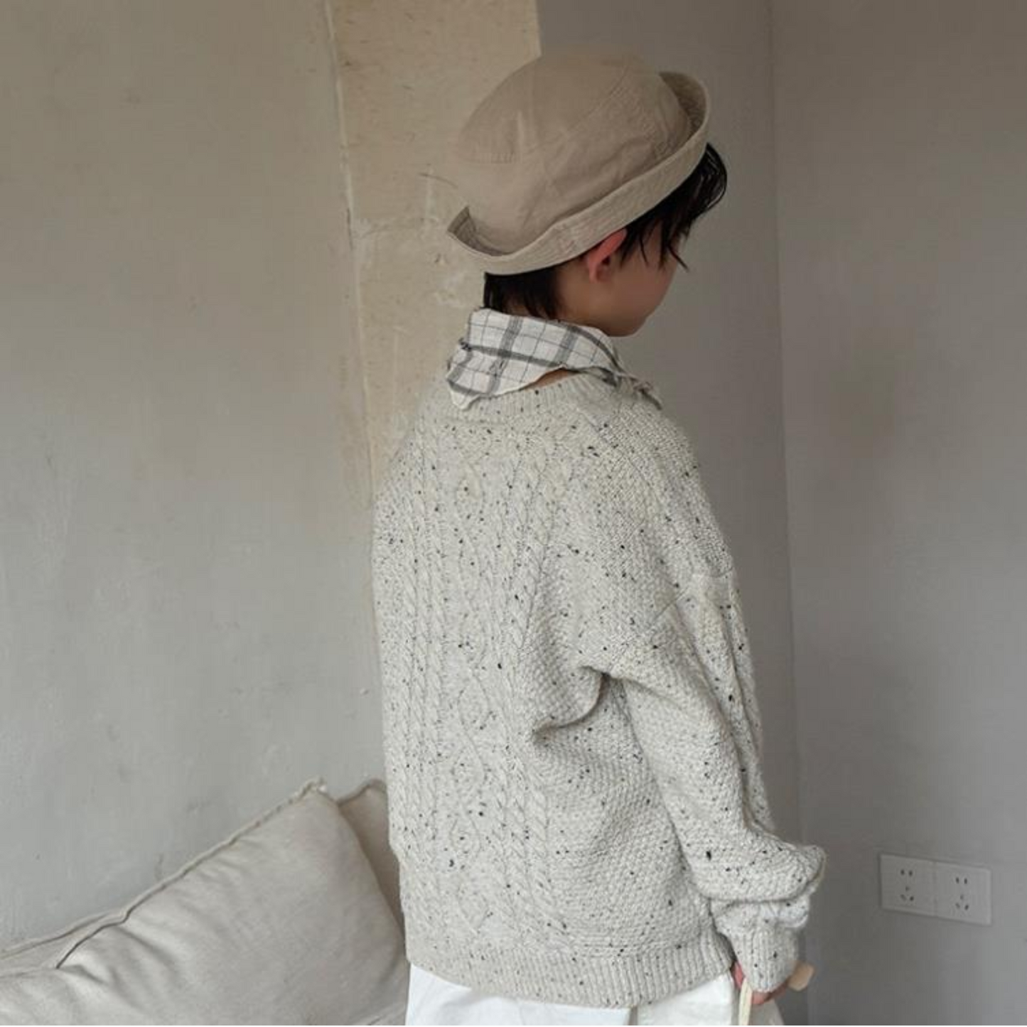 ケーブル編みニットセーター wrw25aw097