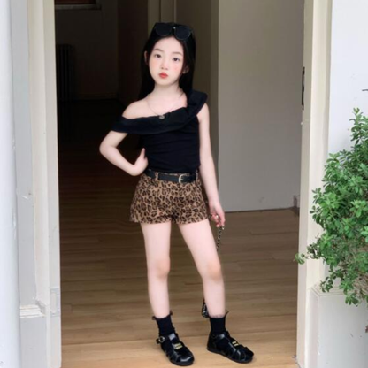 レオパード柄ショートパンツ 　wrw1102196