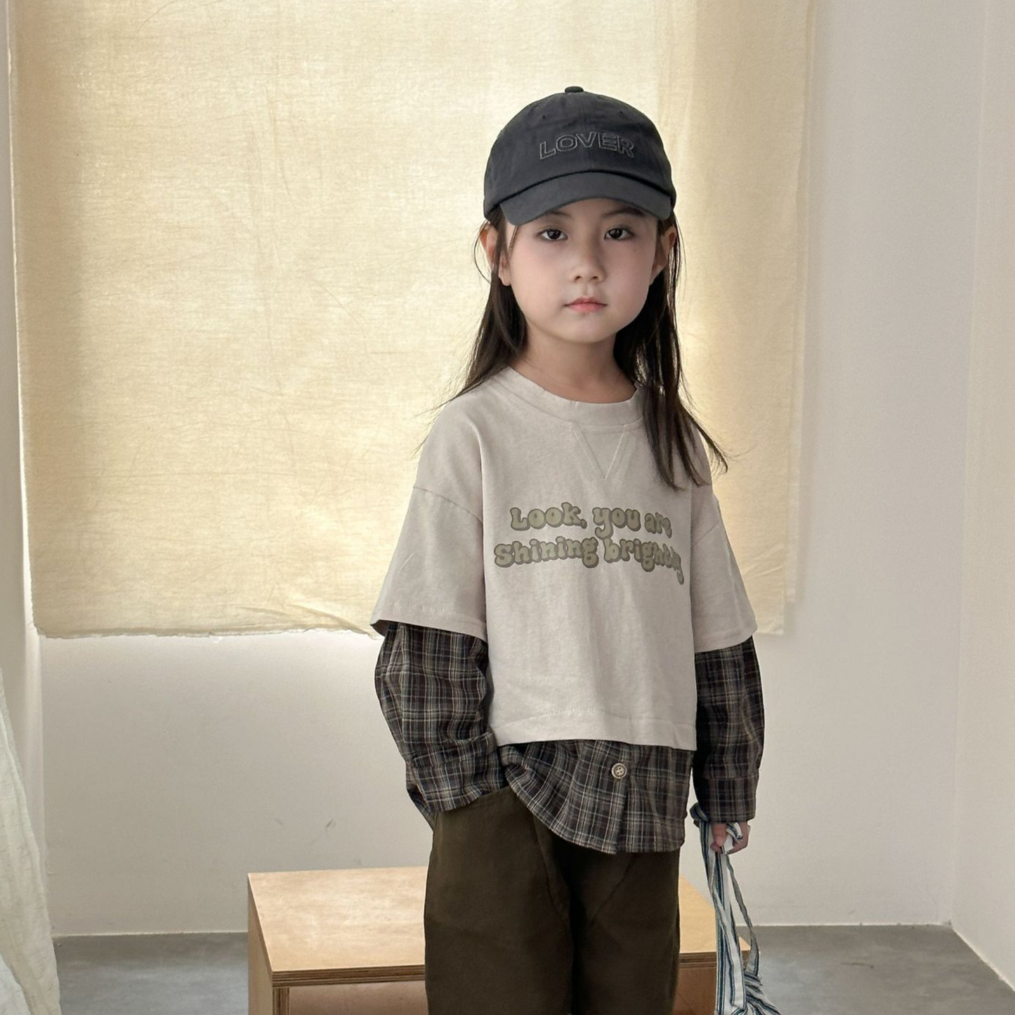 【メール便OK】チェックシャツレイヤードロンT　wrw25aw001