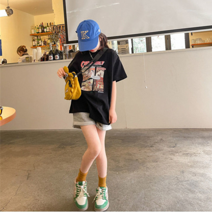 【メール便OK】グラフィックオーバーサイズTシャツ  wrw25ss406