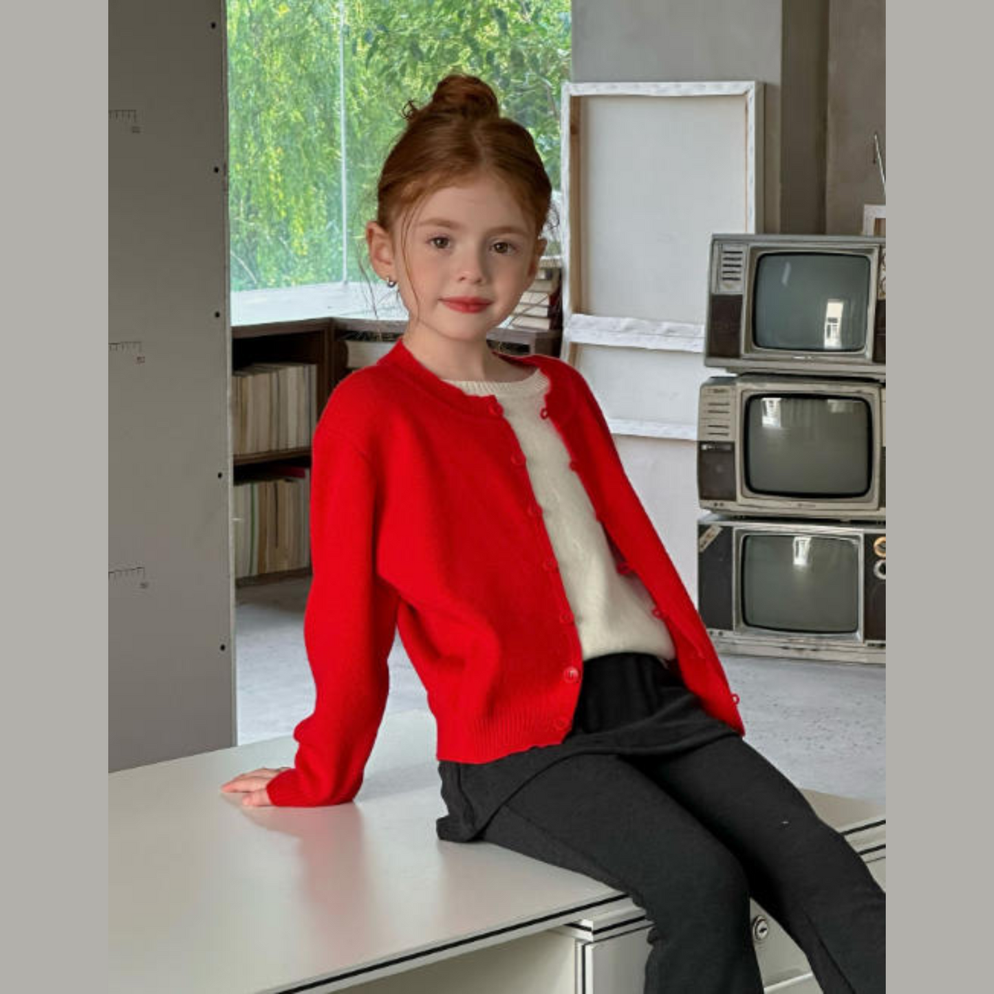 【メール便】カーディガンレイヤード風トップス   wrw25aw129