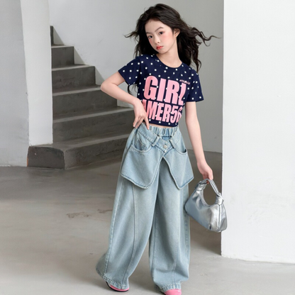 スター総柄 Y2K グラフィックTシャツ    wrw1062456