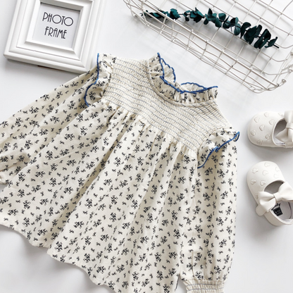 【メール便OK】スモッキング花柄ブラウス  wrw25sp080