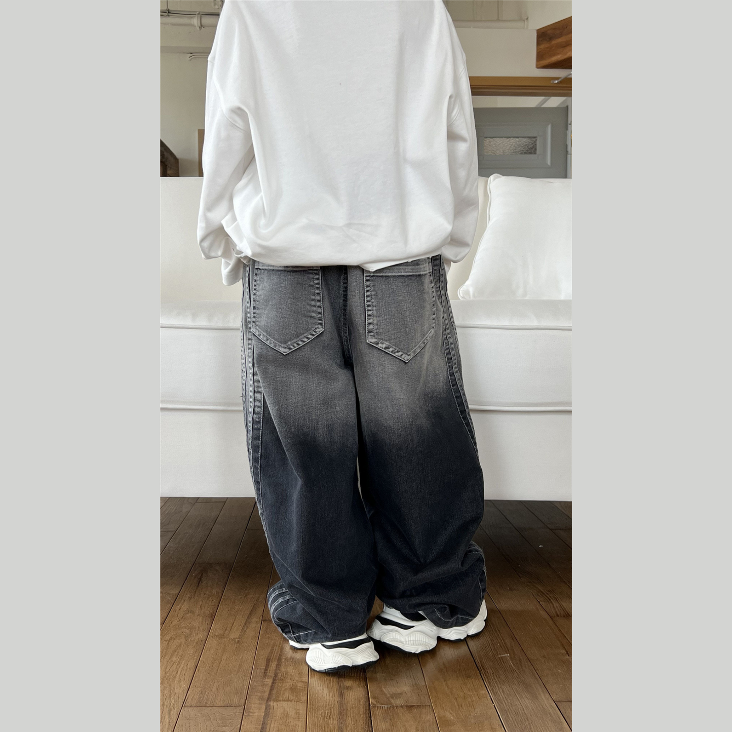 サイドライングラデーションデニムパンツ  wrw25aw051