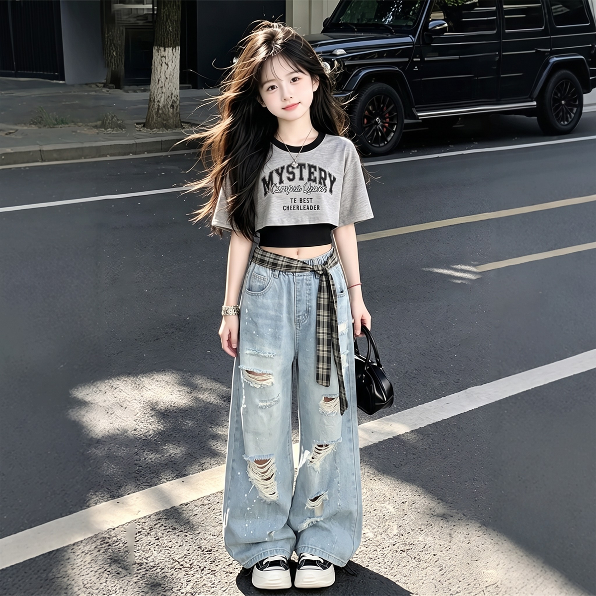 【メール便OK】Y2K ショート丈 ロゴ半袖リンガーTシャツ 　wrw10621026