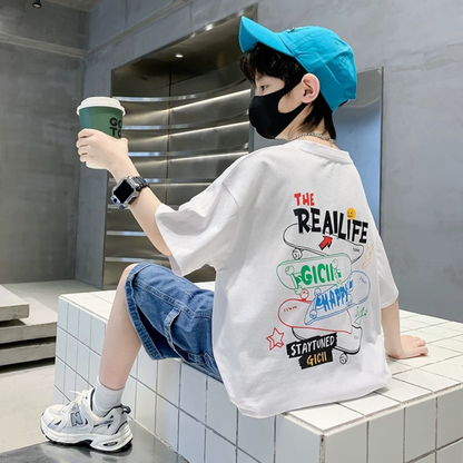 【メール便OK】ストリートグラフィックTシャツ　wrw25ss101