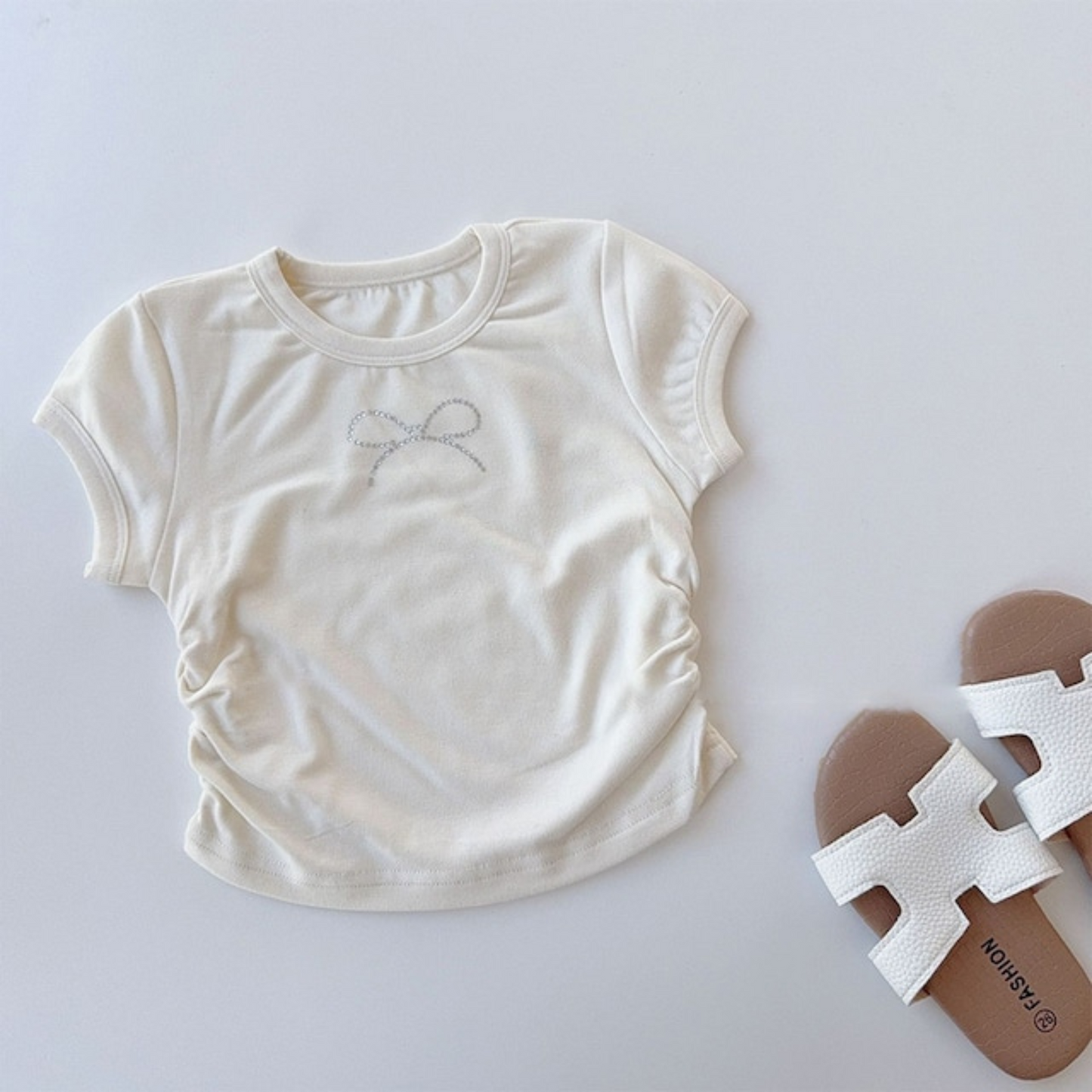 【メール便OK】リボンTシャツ   wrw25ss017