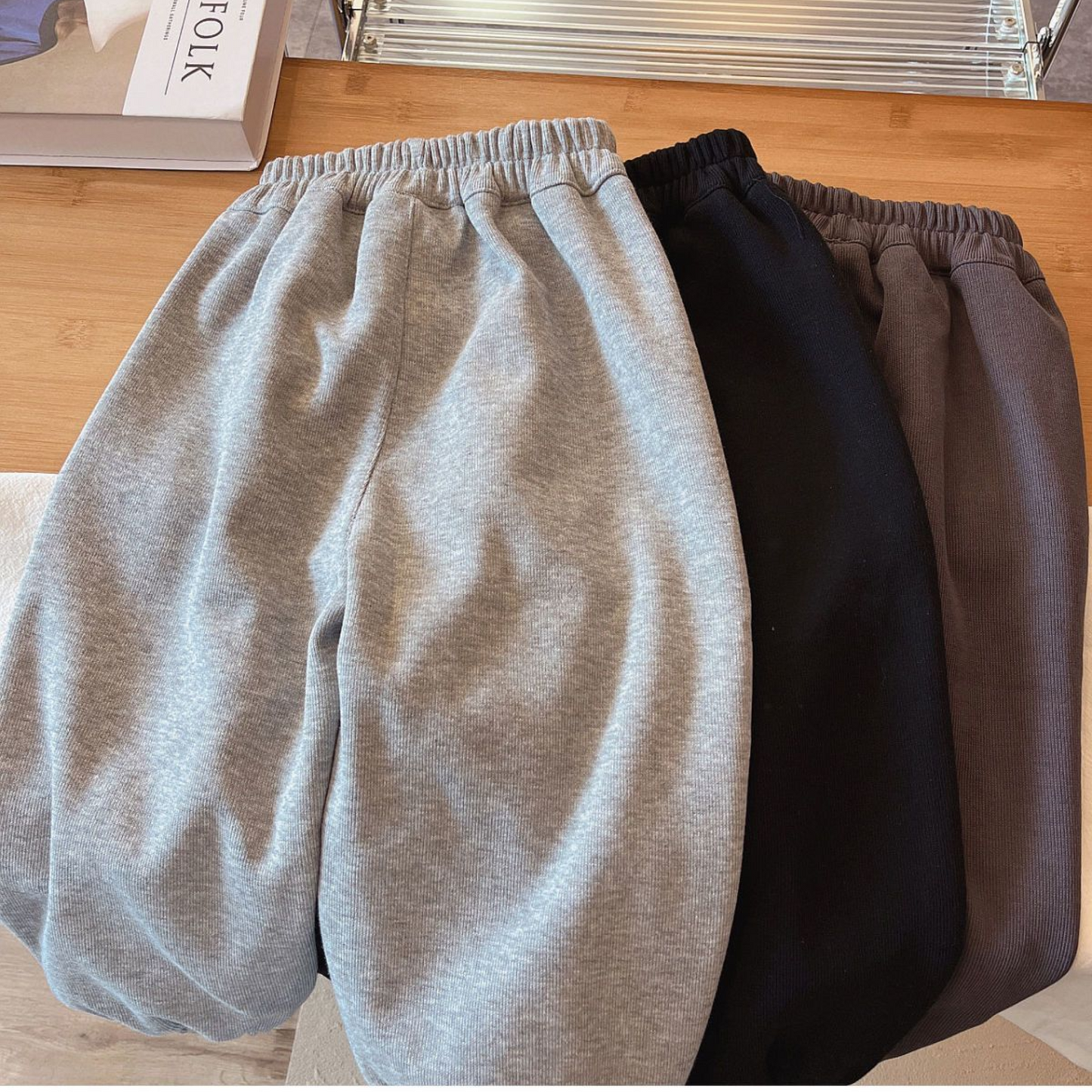 ポケット付きスウェットサルエルワイドパンツ  wrw25aw026