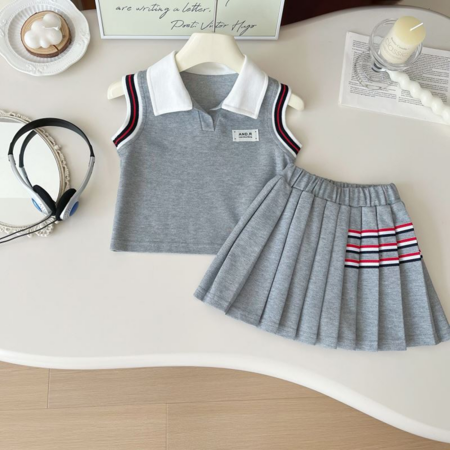 【メール便OK】ポロシャツとテニススカートセットアップ wrw25ss411