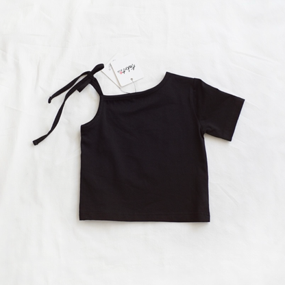 ワンショルダー ストラップ クロップドTシャツ 　wrw1062716