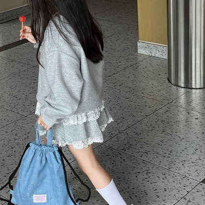 リボンロンTとレーススカートセットアップ　 wrw24aw968