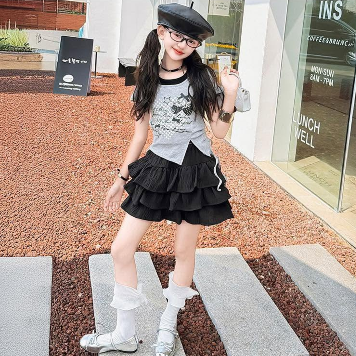 フェイクレイヤード サイドドロスト イレヘムTシャツ  　wrw1062656