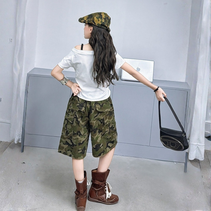 【メール便OK】レイヤード風 アシンメトリーネック ロゴプリント ロゴTシャツ 　wrw1062976