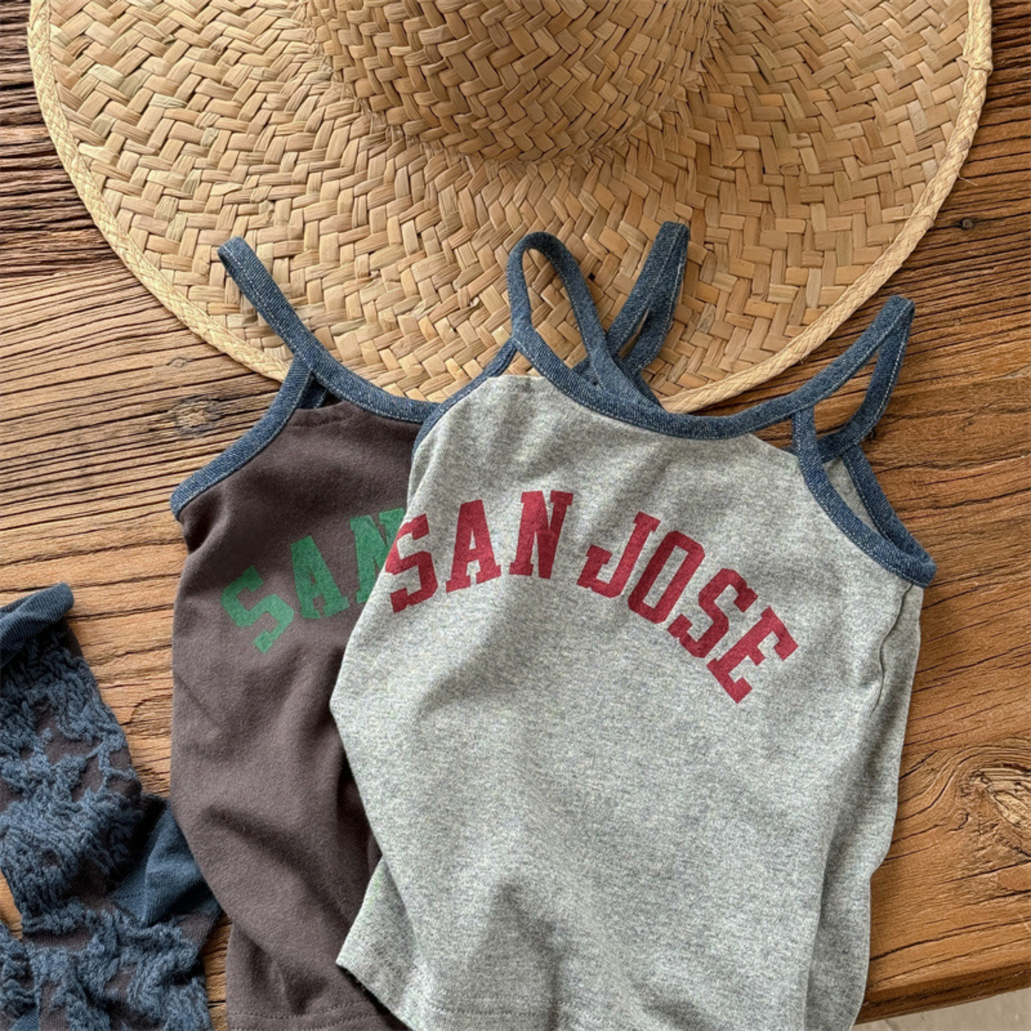 【メール便OK】SAN JOSE バイカラーキャミソール・Tシャツ wrw25ss448