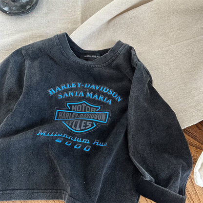 【メール便OK】 ヴィンテージライクなグラフィックスウェットロンT   wrw25sp003