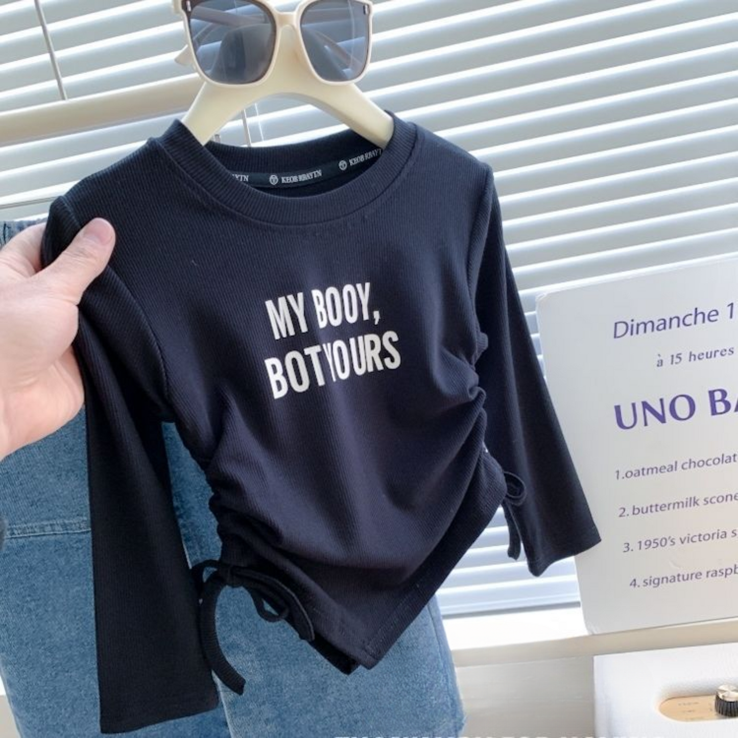 【メール便OK】サイドのドローストリングロンT  wrw25sp138