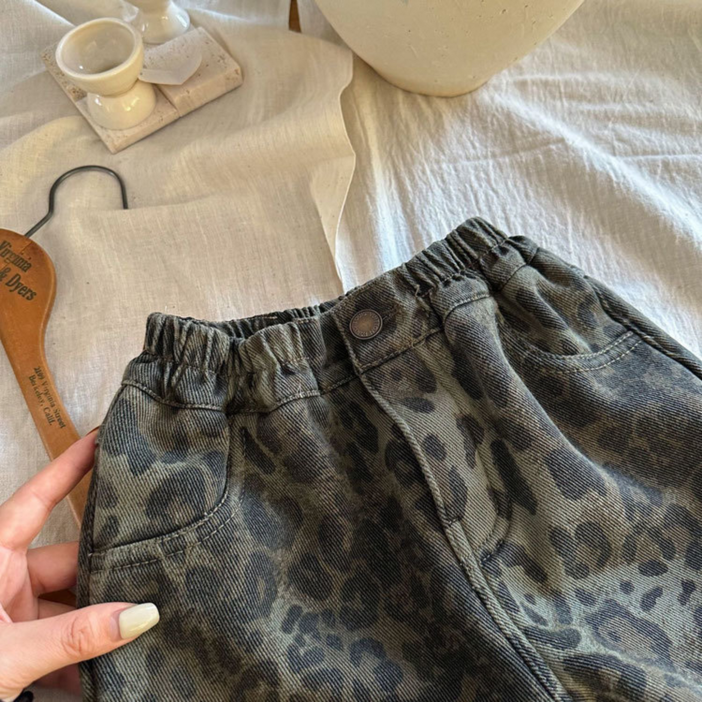 ゴムウエストレオパード柄パンツ  wrw25sp185